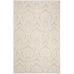 BLOSSOM, SILVER / IVORY, 5' X 8', Area Rug, BLM106G-5