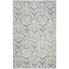 BLOSSOM, BLUE / IVORY, 5' X 8', Area Rug, BLM106M-5