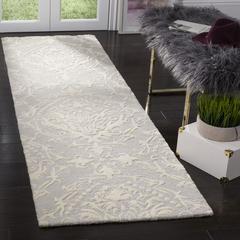 BLOSSOM, LIGHT GREY / IVORY, 2'-3" X 8', Area Rug, BLM107A-28