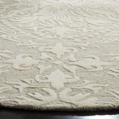 BLOSSOM, SAGE / IVORY, 6' X 6' Round, Area Rug, BLM107C-6R