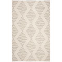 BLOSSOM, IVORY / SILVER, 5' X 8', Area Rug