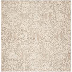 BLOSSOM, BEIGE / IVORY, 6' X 6' Square, Area Rug, BLM112B-6SQ