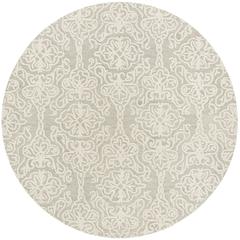 BLOSSOM, SILVER / IVORY, 6' X 6' Round, Area Rug, BLM112G-6R