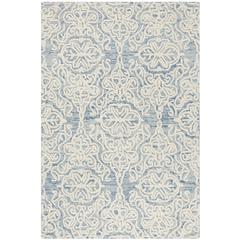 BLOSSOM, BLUE / IVORY, 4' X 6', Area Rug, BLM112M-4