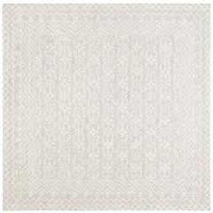 BLOSSOM, GREY / IVORY, 6' X 6' Square, Area Rug, BLM114F-6SQ