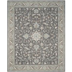 BLOSSOM, DARK GREY / LIGHT BROWN, 8' X 10', Area Rug