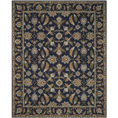 BLOSSOM, NAVY, 8' X 10', Area Rug