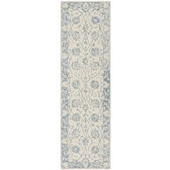 BLOSSOM, IVORY / BLUE, 2'-3" X 8', Area Rug, BLM351A-28