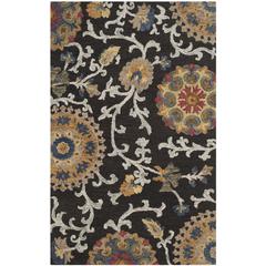 BLOSSOM, CHARCOAL / MULTI, 5' X 8', Area Rug, BLM401A-5