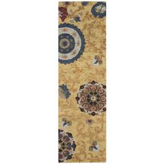 BLOSSOM, GOLD / MULTI, 2'-3" X 10', Area Rug