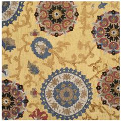 BLOSSOM, GOLD / MULTI, 6' X 6' Square, Area Rug