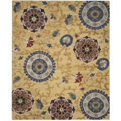 BLOSSOM, GOLD / MULTI, 8' X 10', Area Rug