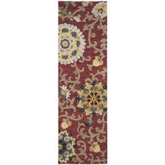 BLOSSOM, RED / MULTI, 2'-3" X 10', Area Rug