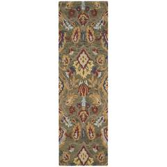 BLOSSOM, GREEN / MULTI, 2'-3" X 14', Area Rug