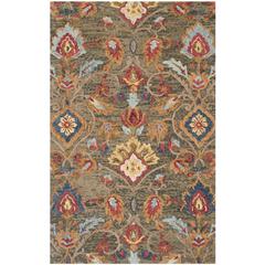 BLOSSOM, GREEN / MULTI, 5' X 8', Area Rug