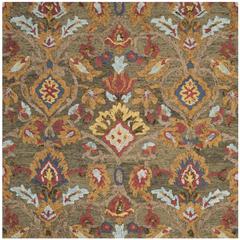 BLOSSOM, GREEN / MULTI, 6' X 6' Square, Area Rug