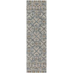 BLOSSOM, LIGHT BEIGE / BLUE, 2'-3" X 8', Area Rug