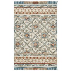 BLOSSOM, IVORY / BLUE, 4' X 6', Area Rug, BLM420B-4