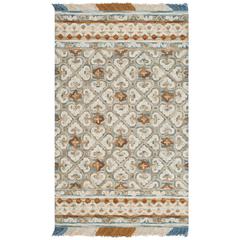 BLOSSOM, IVORY / BLUE, 5' X 8', Area Rug, BLM420B-5
