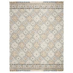 BLOSSOM, BEIGE / LIGHT BLUE, 8' X 10', Area Rug