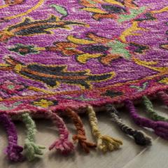 BLOSSOM, PURPLE / MULTI, 6' X 6' Round, Area Rug