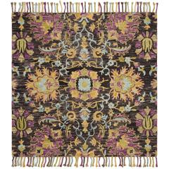 BLOSSOM, CHARCOAL / MULTI, 6' X 6' Square, Area Rug