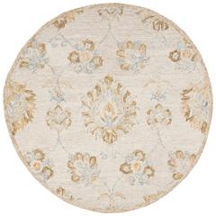 BLOSSOM, BEIGE / SAGE, 6' X 6' Round, Area Rug