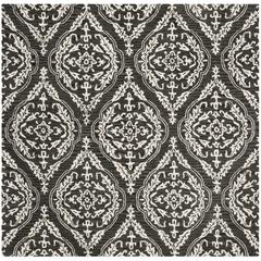 BLOSSOM, CHARCOAL / IVORY, 6' X 6' Square, Area Rug, BLM602H-6SQ