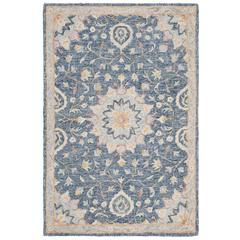 BLOSSOM, NAVY / MULTI, 4' X 6', Area Rug, BLM813N-4