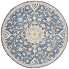BLOSSOM, NAVY / MULTI, 6' X 6' Round, Area Rug, BLM813N-6R