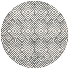 BLOSSOM, IVORY / GREY, 6' X 6' Round, Area Rug, BLM936G-6R