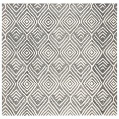 BLOSSOM, IVORY / GREY, 6' X 6' Square, Area Rug, BLM936G-6SQ