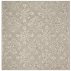BLOSSOM, LIGHT BEIGE, 6' X 6' Square, Area Rug