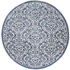 BRENTWOOD, NAVY / CREME, 6'-7" X 6'-7" Round, Area Rug, BNT810N-7R