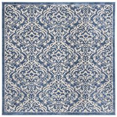 BRENTWOOD, NAVY / CREME, 6'-7" X 6'-7" Square, Area Rug, BNT810N-7SQ