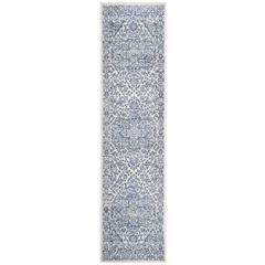 BRENTWOOD, NAVY / LIGHT GREY, 2' X 12', Area Rug, BNT832M-212