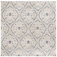 BRENTWOOD, LIGHT GREY / BLUE, 6'-7" X 6'-7" Square, Area Rug, BNT860G-7SQ