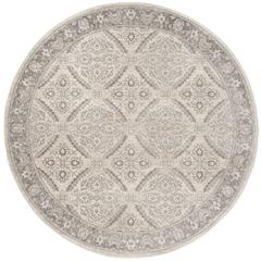 BRENTWOOD, CREAM / GREY, 6'-7" X 6'-7" Round, Area Rug, BNT863B-7R