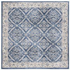 BRENTWOOD, NAVY / CREME, 6'-7" X 6'-7" Square, Area Rug, BNT863N-7SQ