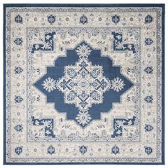 BRENTWOOD, NAVY / CREME, 6'-7" X 6'-7" Square, Area Rug, BNT865N-7SQ