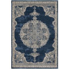 BRENTWOOD, NAVY / LIGHT GREY, 3' X 5', Area Rug, BNT867M-3