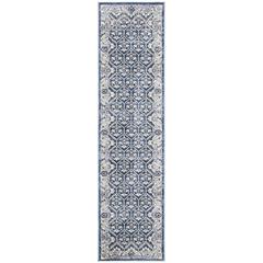 BRENTWOOD, NAVY / LIGHT GREY, 2' X 8', Area Rug, BNT869M-28