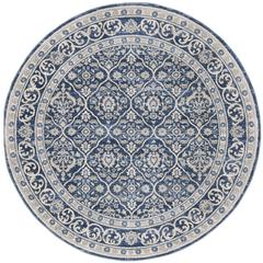 BRENTWOOD, NAVY / LIGHT GREY, 6'-7" X 6'-7" Round, Area Rug, BNT870M-7R
