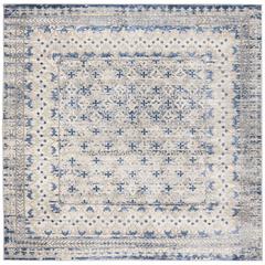 BRENTWOOD, LIGHT GREY / BLUE, 6'-7" X 6'-7" Square, Area Rug, BNT899G-7SQ