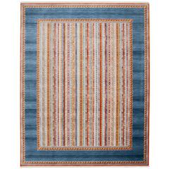 BOKHARA, BLUE / ORANGE, 8' X 10', Area Rug