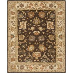 BERGAMA, BROWN / IVORY, 9'-6" X 13'-6", Area Rug