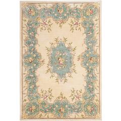 BERGAMA, IVORY / LIGHT BLUE, 5' X 8', Area Rug