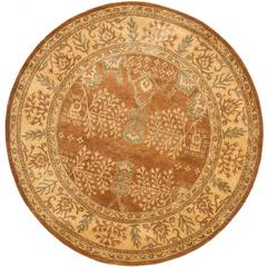 BERGAMA, LIGHT BROWN / BEIGE, 4' X 4' Round, Area Rug