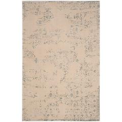BRILLIANCE, CREAM / LIGHT BLUE, 4' X 6', Area Rug