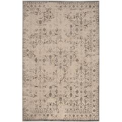 BRILLIANCE, CREAM / GREY, 5'-1" X 7'-6", Area Rug